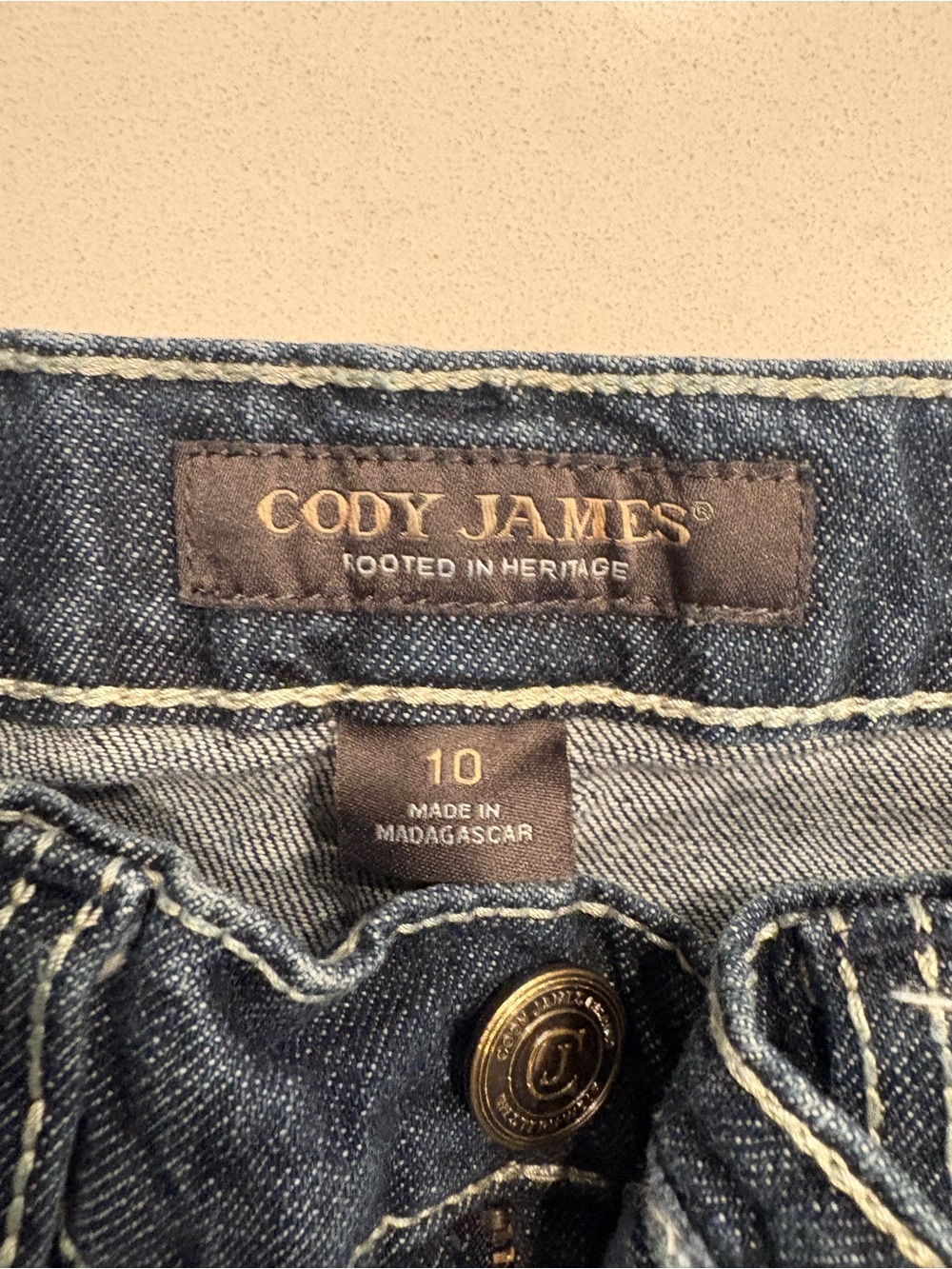 Kids Dark Blue Denim Bootcut Jeans - Picture 3 of 3
